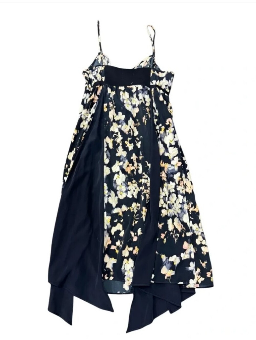 Simply VERA Vera Wang Navy Flora Casual l Maxi Dress with Spaghetti Straps